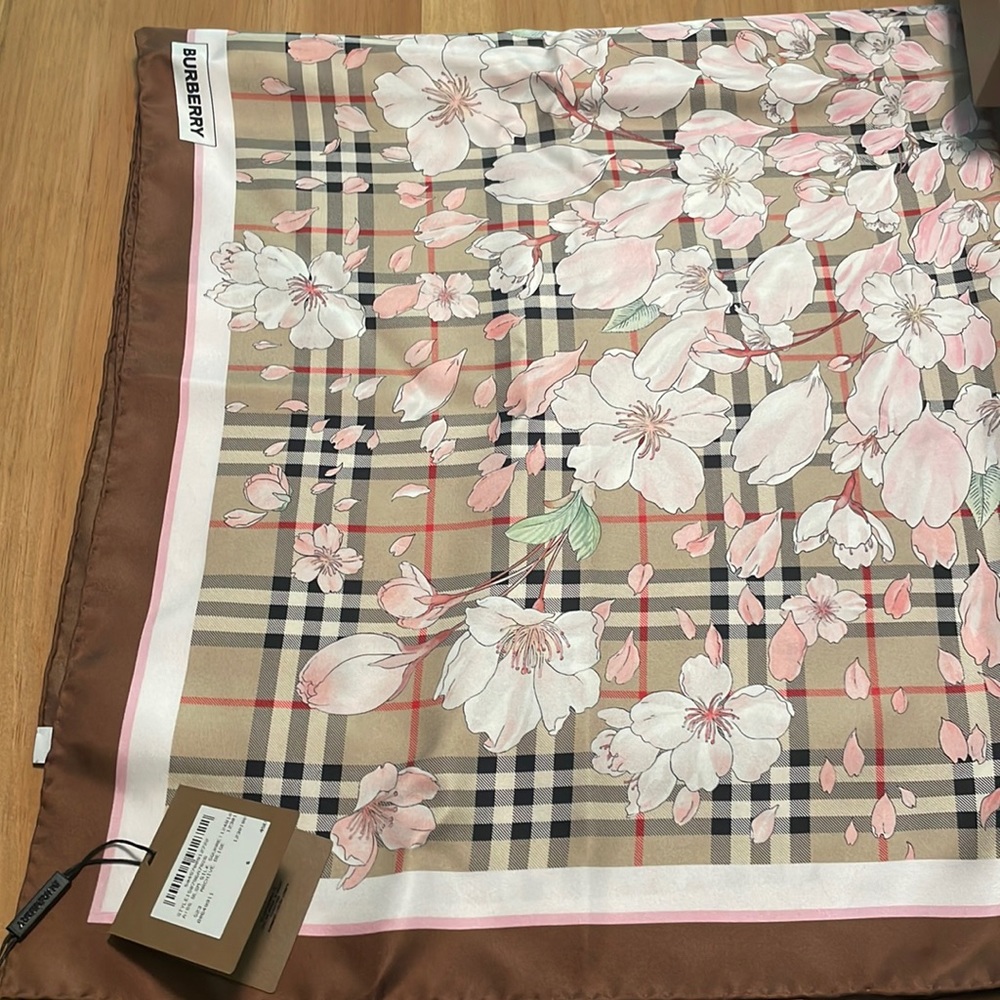 Brand new Burberry Silk scarf. Print just released this season.